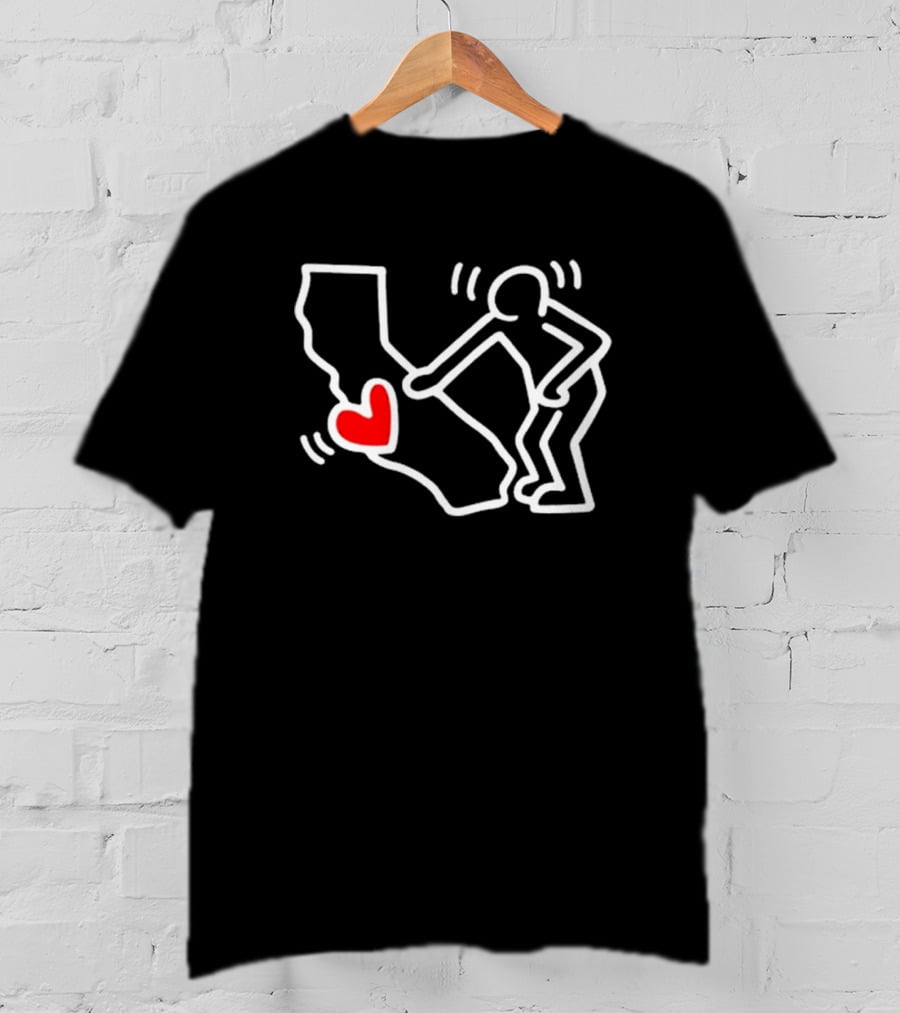 Patti Lapel Sending Love La Heart California Haring T-Shirt