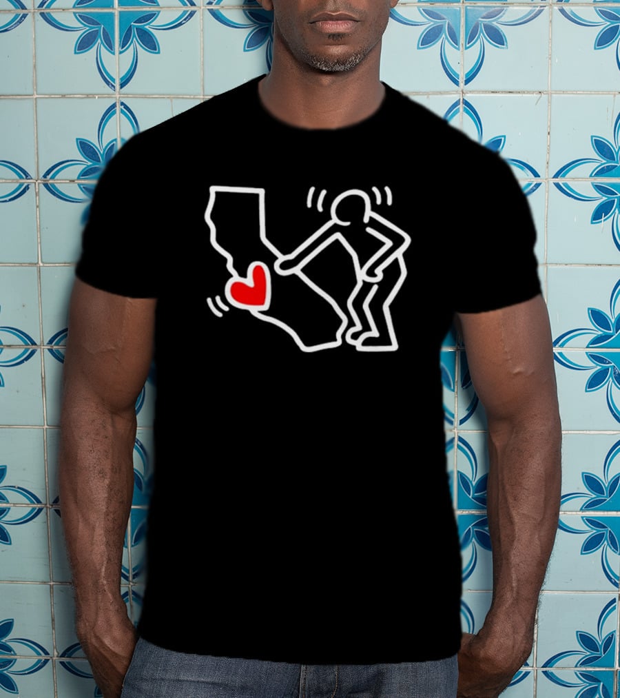 Patti Lapel Sending Love La Heart California Haring T-Shirt