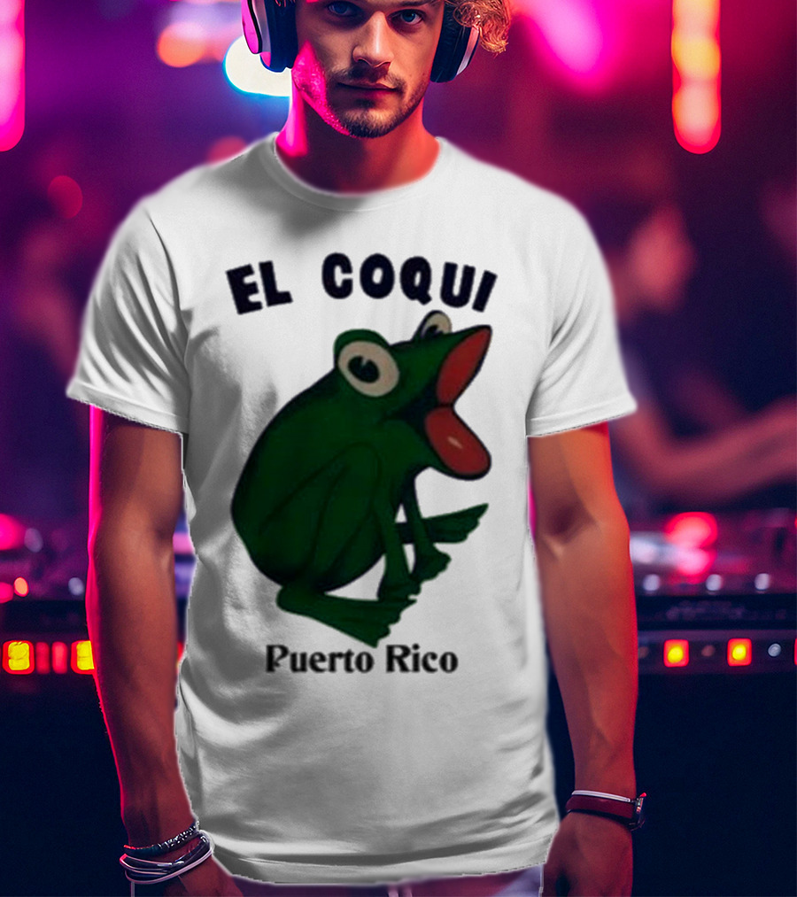 Dios Bunny El Coqui Puerto Rico Frog T-Shirt