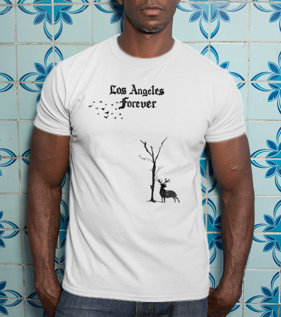 Los Angeles Forever Birds Flying Tree Deer Hila Klein Dedication T-Shirt