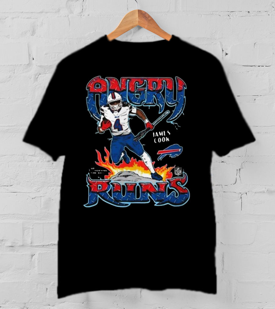 Angry Runs James Cook Buffalo Bills NFL Football T-Shirt
