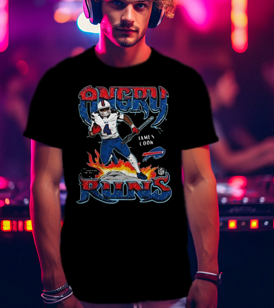 Angry Runs James Cook Buffalo Bills NFL Football T-Shirt