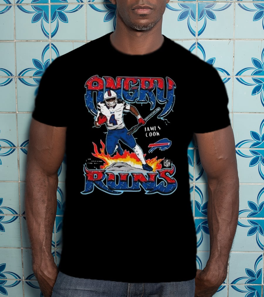 Angry Runs James Cook Buffalo Bills NFL Football T-Shirt