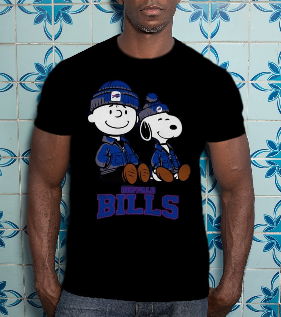 Charlie Brown Snoopy Buffalo Bills Fans 2025 T-Shirt