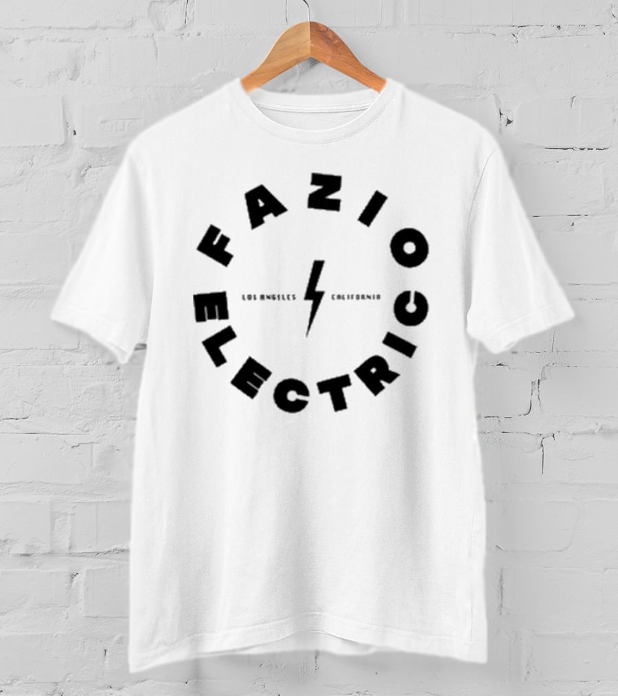 Fazio Electrico Los Angeles California Bold Circular Design With Lightning T-Shirt