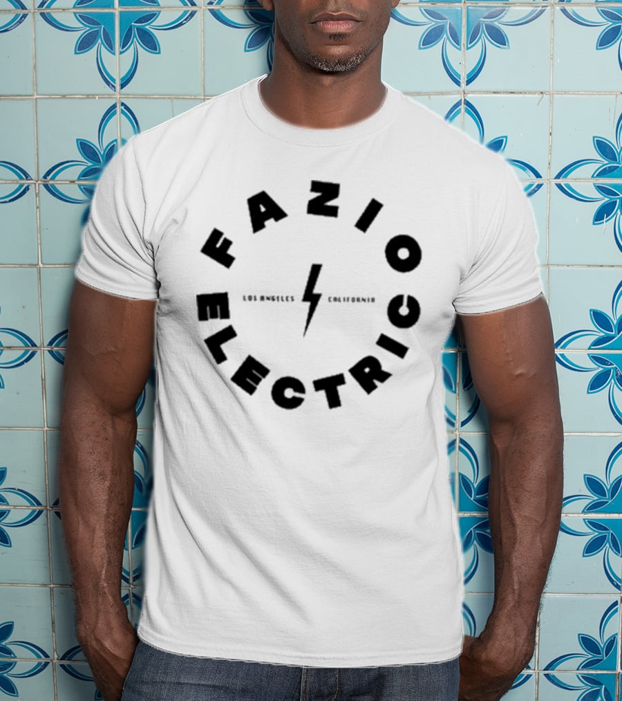 Fazio Electrico Los Angeles California Bold Circular Design With Lightning T-Shirt
