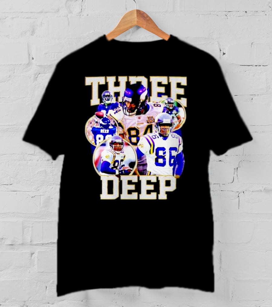 Minnesota Vikings Three Deep Randy Moss Cris Carter Jake Reed Legendary Trio T-Shirt