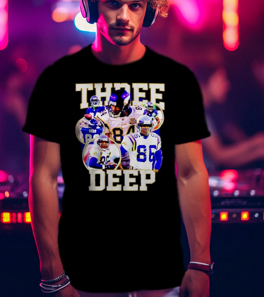 Minnesota Vikings Three Deep Randy Moss Cris Carter Jake Reed Legendary Trio T-Shirt