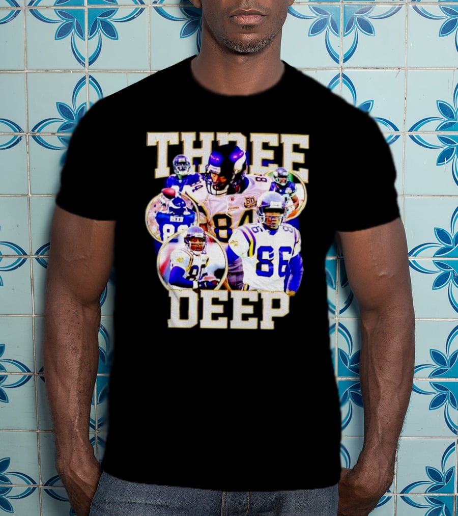 Minnesota Vikings Three Deep Randy Moss Cris Carter Jake Reed Legendary Trio T-Shirt