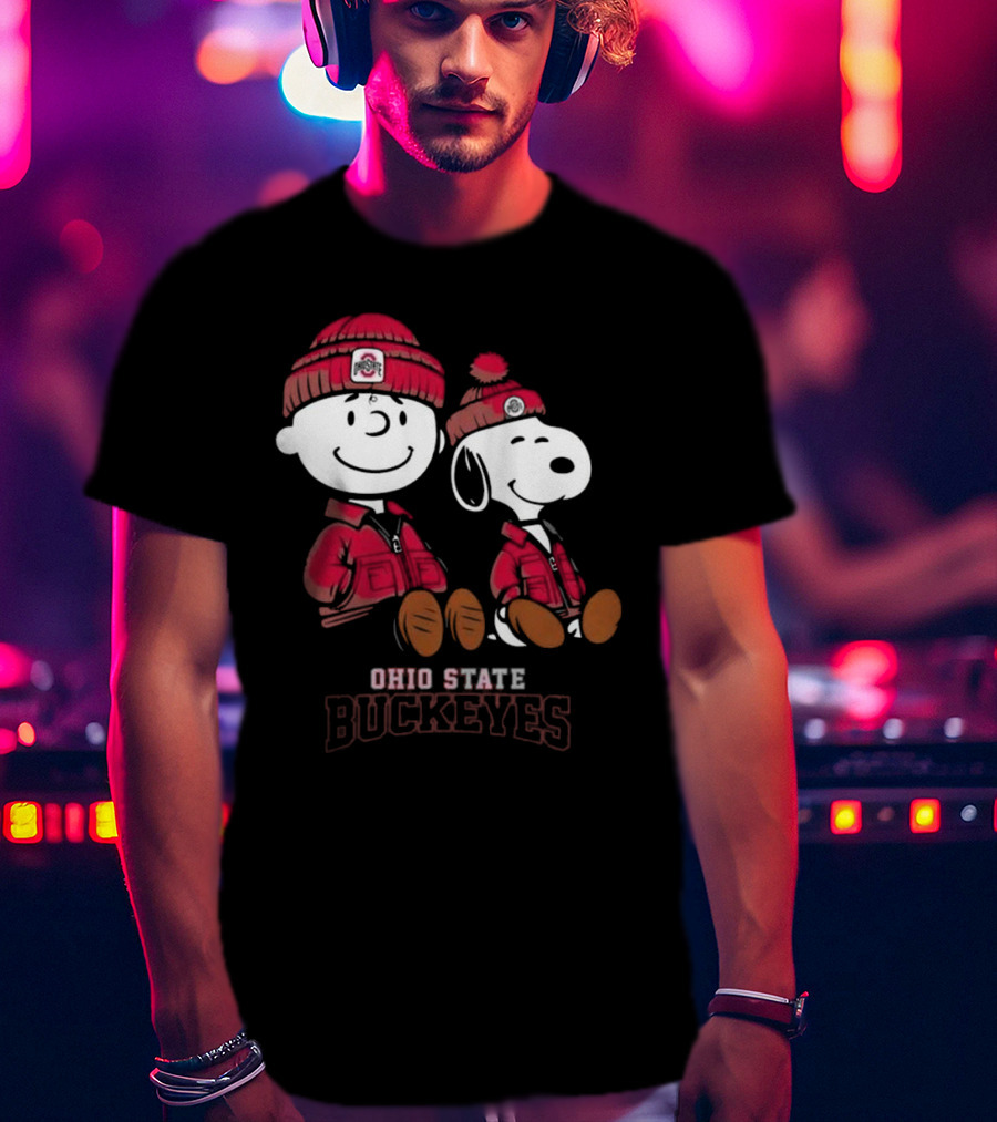 Ohio State Buckeyes Snoopy Peanut Football Team 2025 T-Shirt