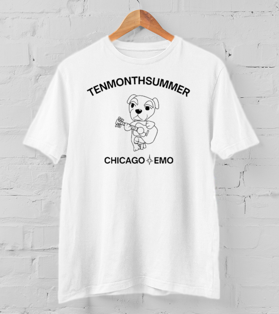 Tenmonthsummer Chicago Emo Guitar Dog T-Shirt