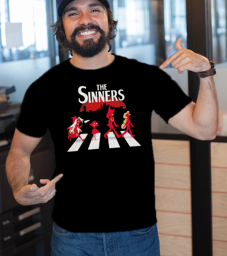 Hazbin Hotel The Sinners Abbey Road Characters Crossing T-Shirt
