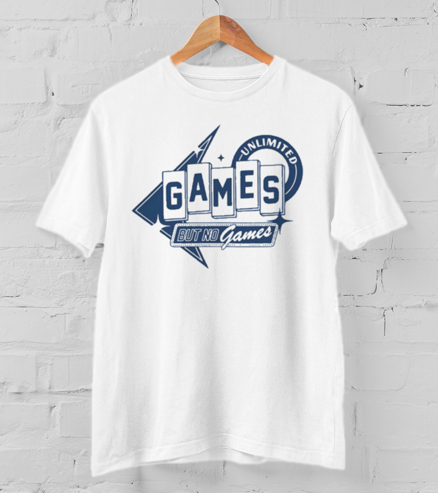 Chuckle Unlimited Games But No Games Ringer T-Shirt