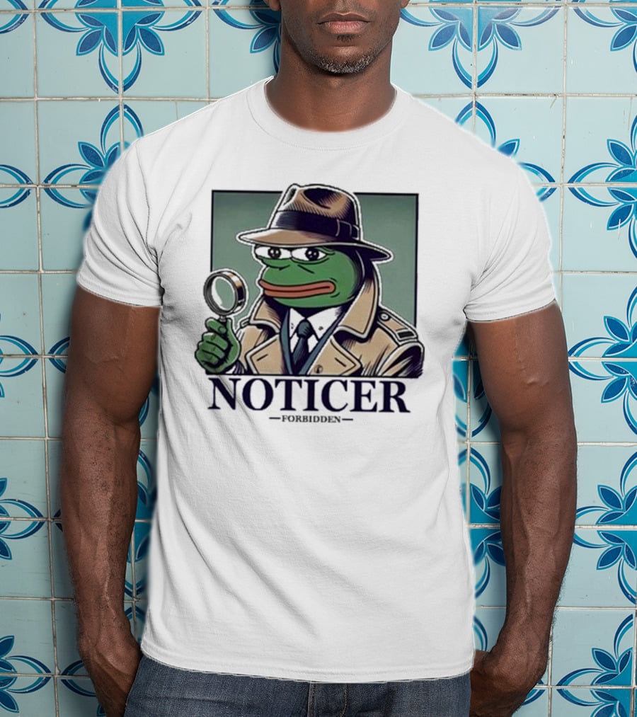 Noticer Forbidden Clothes Pepe Detective Magnifying Glass T-Shirt