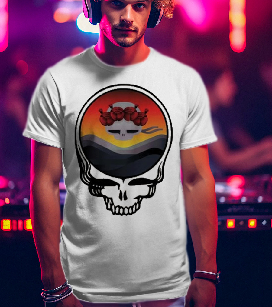 Grateful Dead The Ridge Skull Sunset With Roses T-Shirt