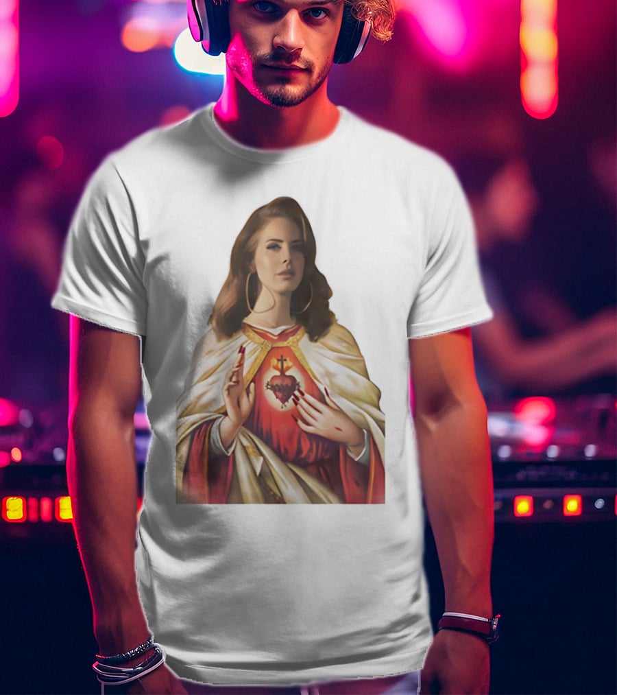 Jesus Lana Del Rey Sacred Heart Icon Image T-Shirt