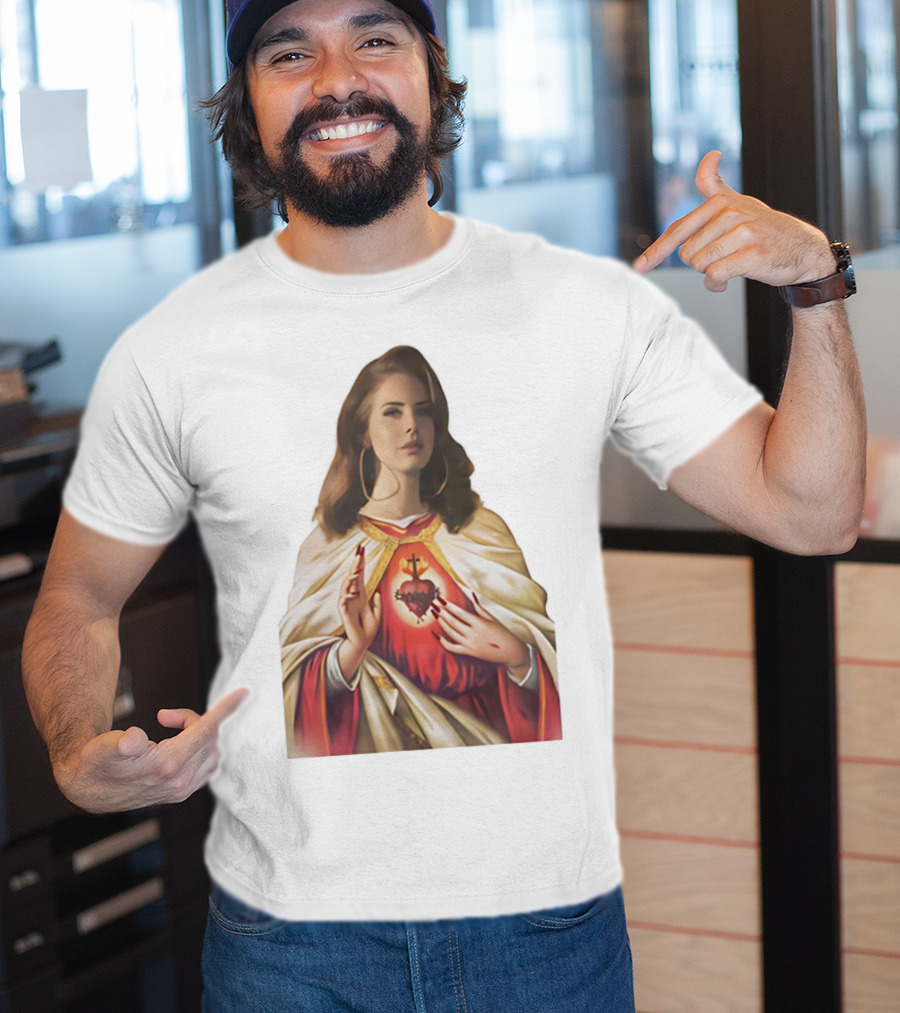 Jesus Lana Del Rey Sacred Heart Icon Image T-Shirt