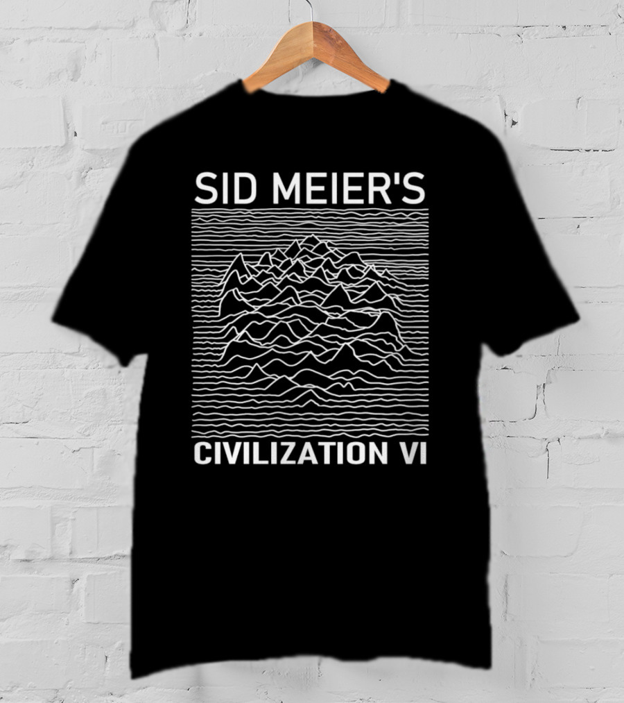 Sid Meier’s Civilization VI Stylized Topographic Waves T-Shirt