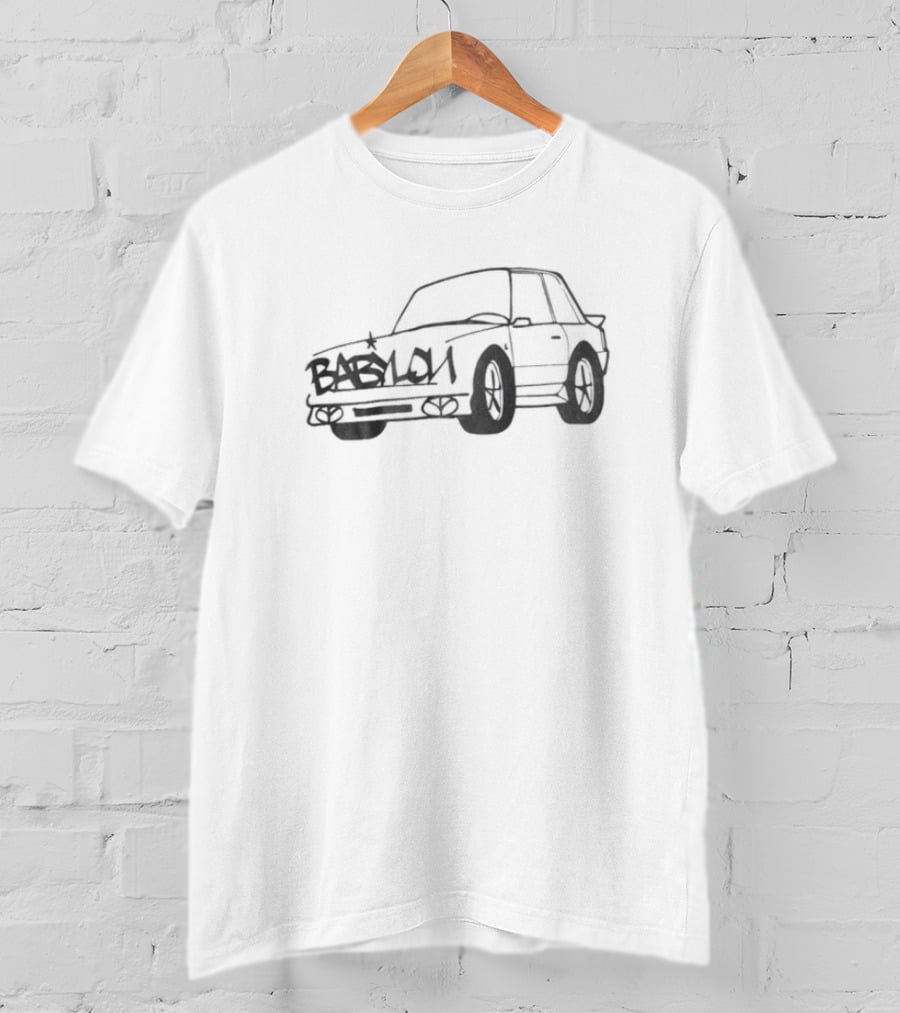 Babylon Fox Body Car Sketch Outline Classic Vehicle T-Shirt