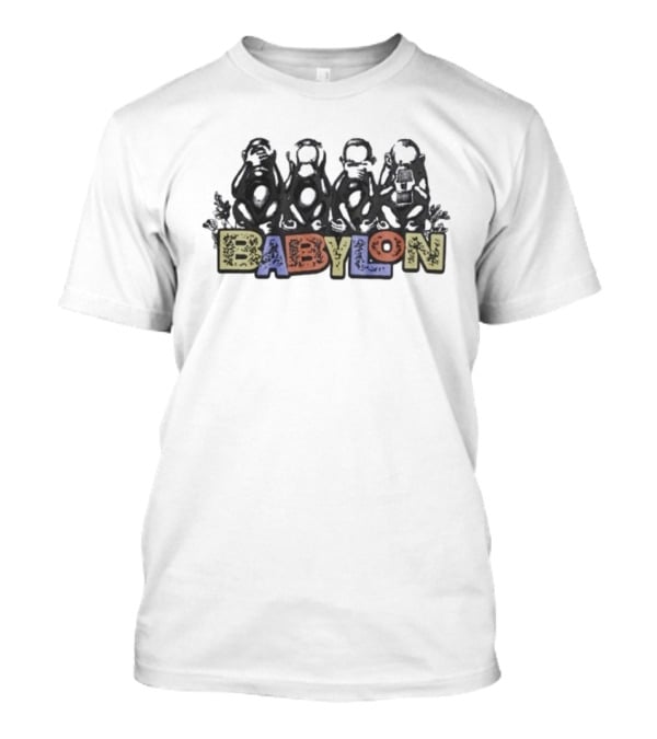 Babylon Monkeys With Engraved Figures And Bold Colors T-Shirt