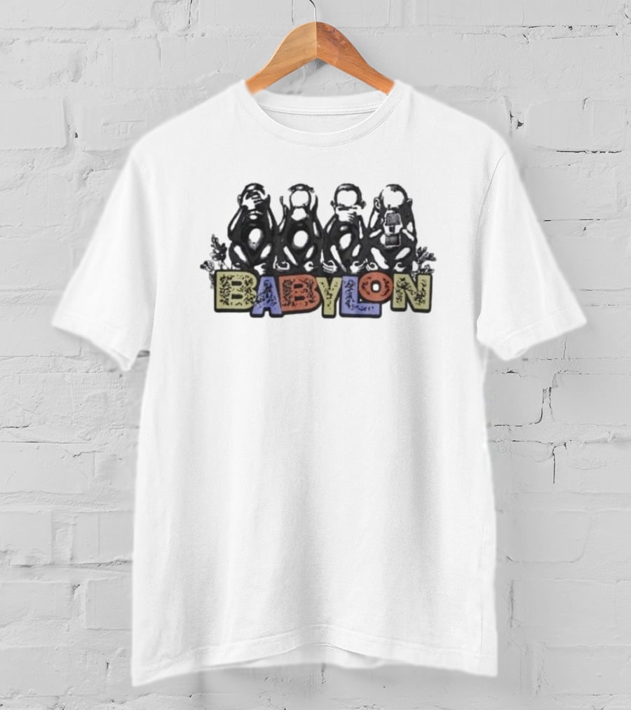 Babylon Monkeys With Engraved Figures And Bold Colors T-Shirt