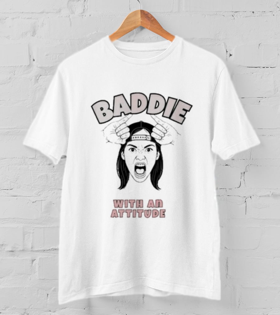 Baddie With An Attitude Bulldog Graphic T-Shirt