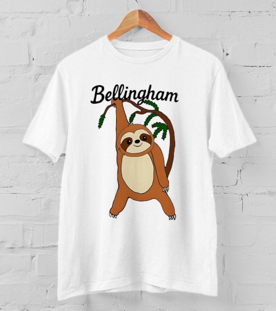Bellingham Sloth Hanging From Tree Branch T-Shirt
