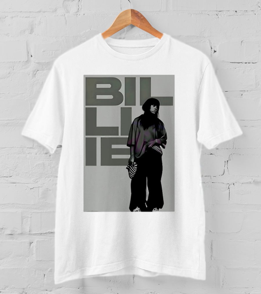Billie Eilish Striped Bag Monochrome Fashion T-Shirt