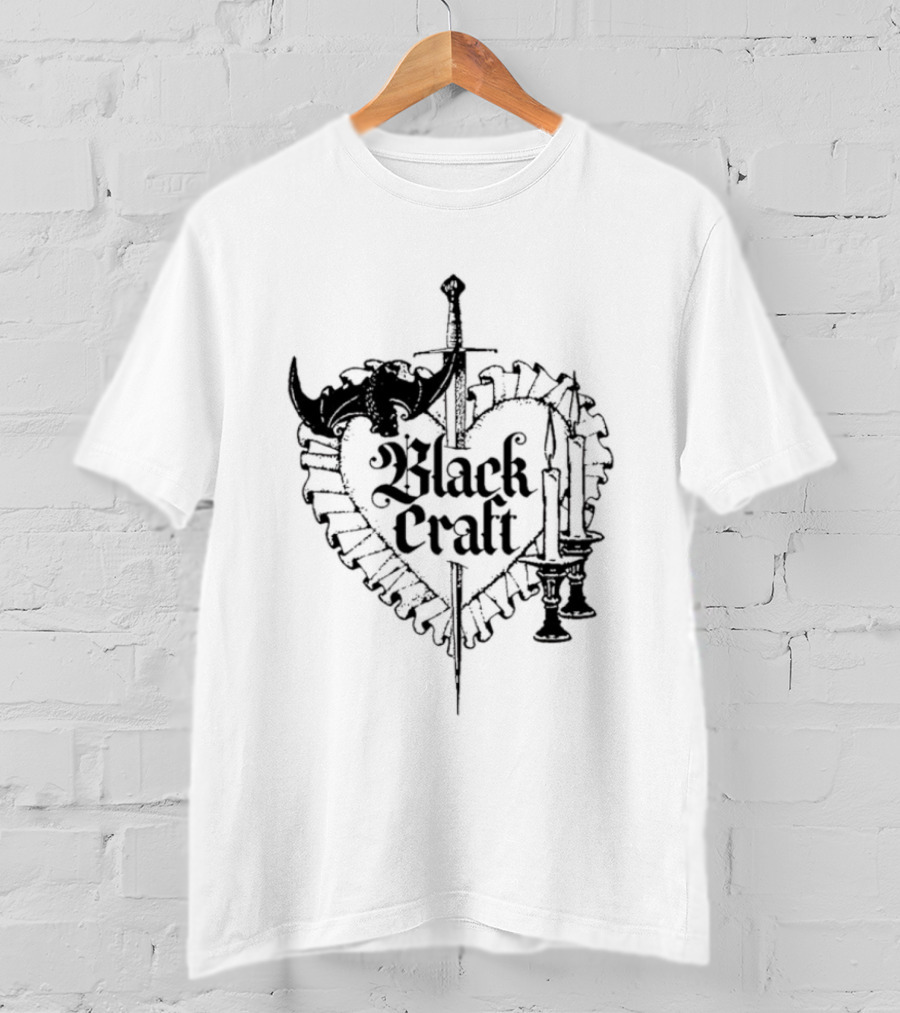 Blackcraft Cult Dagger Heart With Candles And Roses T-Shirt