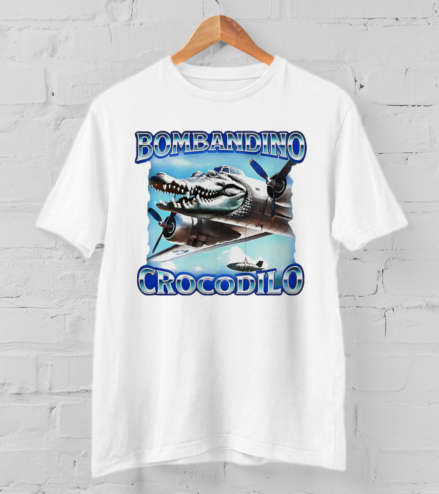 Bombandino Crocodilo Airplane Crocodile Head Artwork T-Shirt