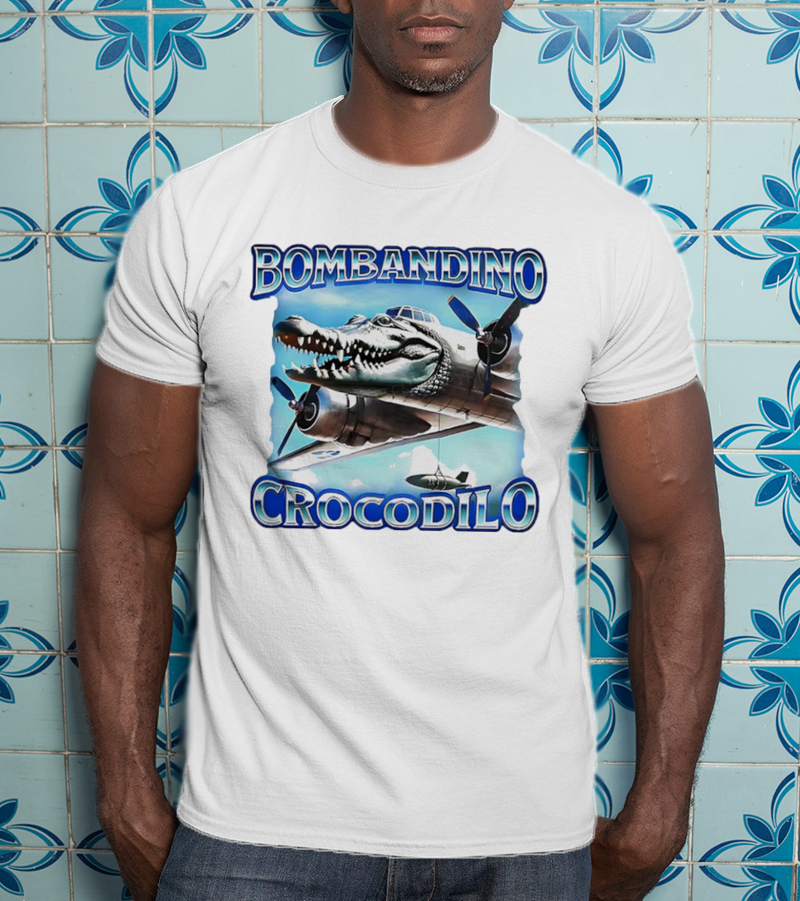 Bombandino Crocodilo Airplane Crocodile Head Artwork T-Shirt