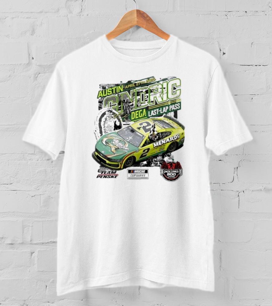 Austin Cindric April 27th Dega Last-Lap Pass Menards 2 Jack Link's 500 Nascar Cup Series T-Shirt