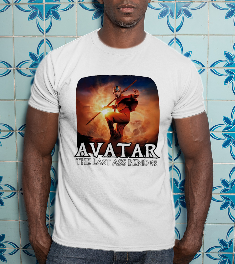 Avatar The Last Ass Bender Aang Parody With Red Outfit And Staff T-Shirt