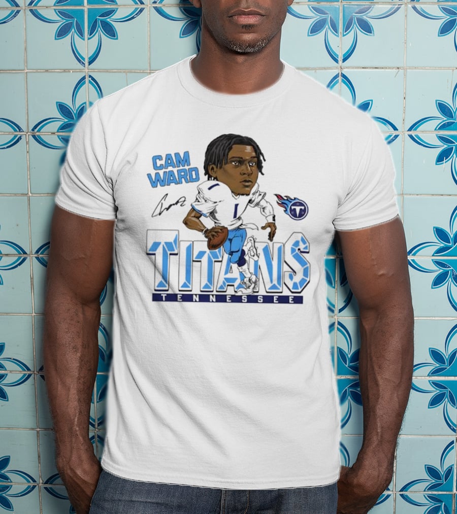 Cam Ward Signature Tennessee Titans Caricature T-Shirt