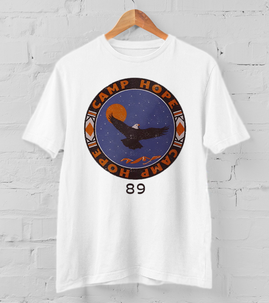 Camp Hope Circle 89 Eagle And Sun Design T-Shirt
