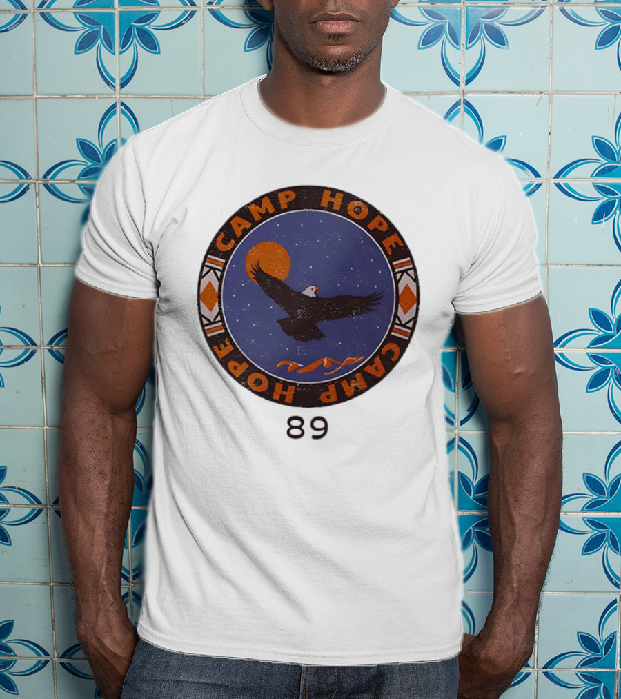 Camp Hope Circle 89 Eagle And Sun Design T-Shirt