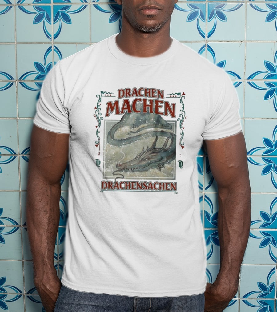 Drachen Machen Drachensachen Dragon Artwork Scene T-Shirt
