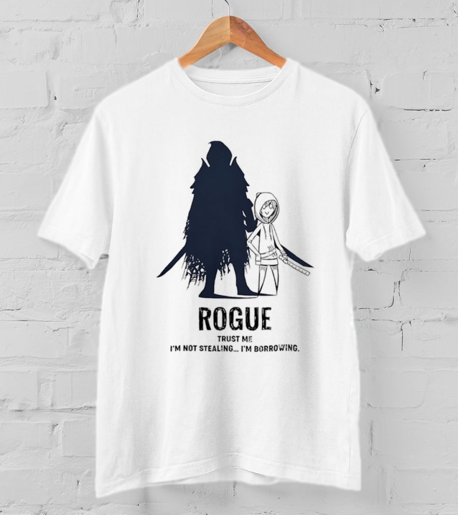 Dungeons And Dragons Rogue Trust Me I’m Not Stealing I’m Borrowing Silhouette T-Shirt