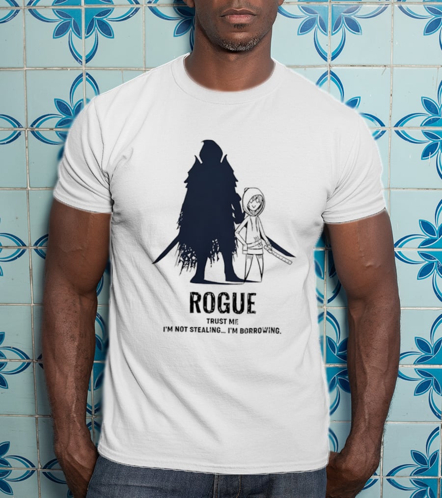 Dungeons And Dragons Rogue Trust Me I’m Not Stealing I’m Borrowing Silhouette T-Shirt