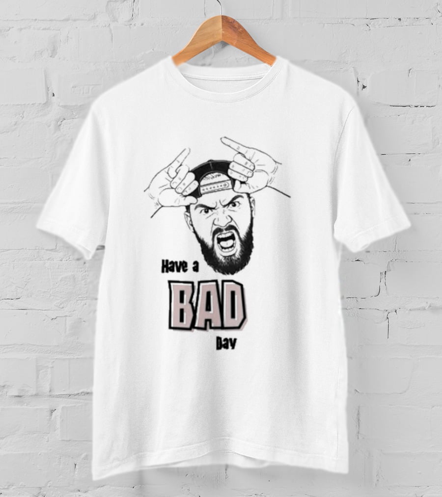 Eddie Kingston Bad Day Red Text With Sledgehammers And Crown T-Shirt