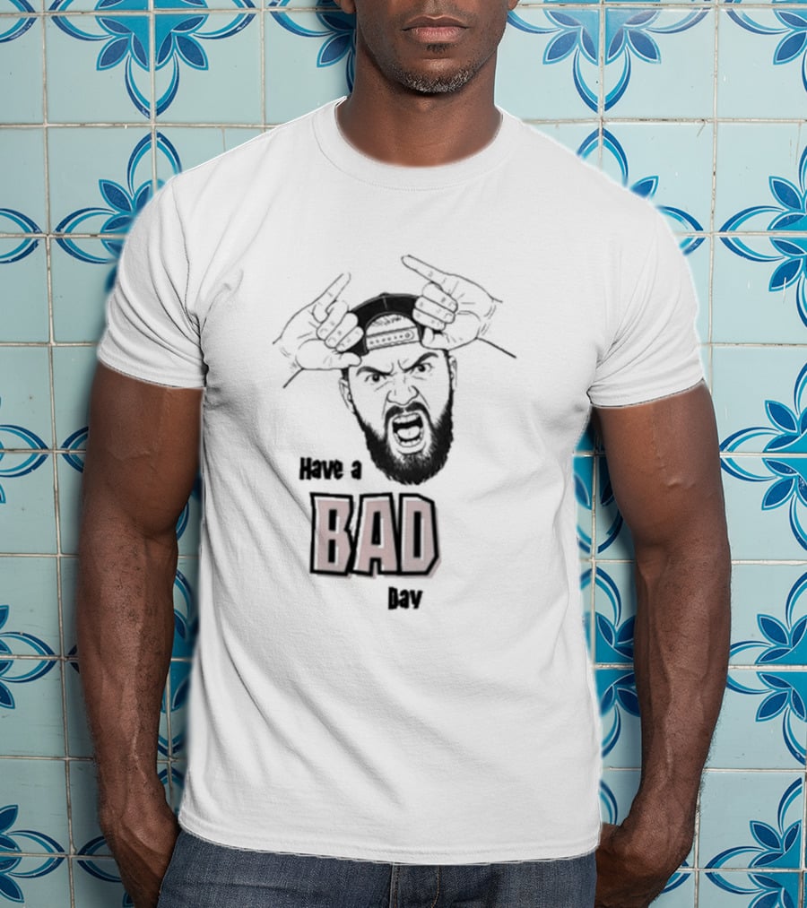 Eddie Kingston Bad Day Red Text With Sledgehammers And Crown T-Shirt
