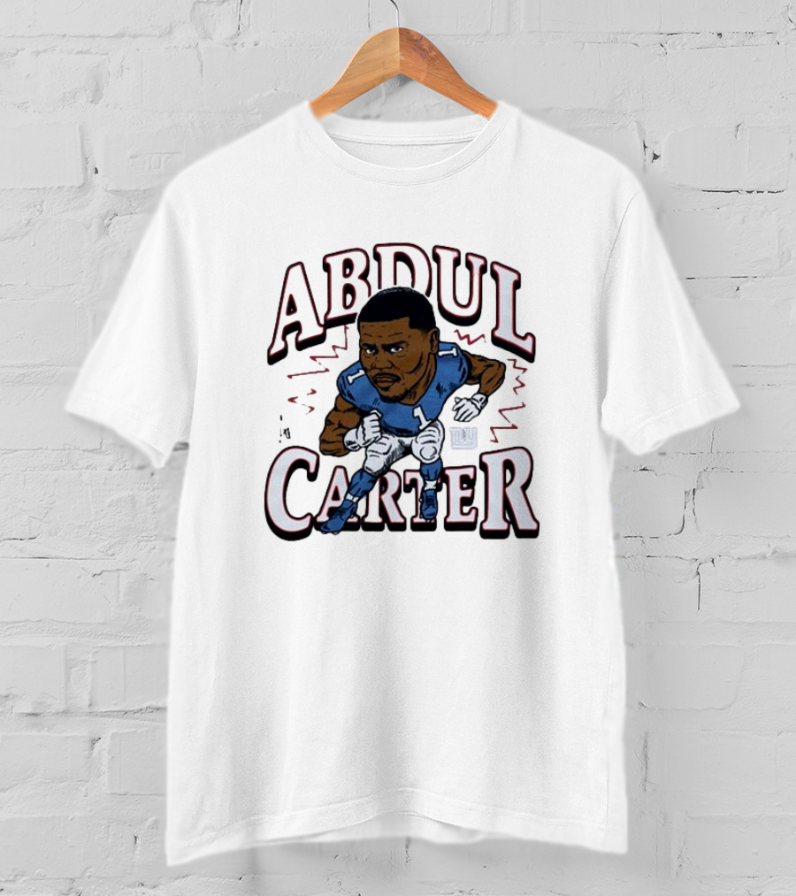 Abdul Carter Giants Football Number One Character Graphic T-Shirt
