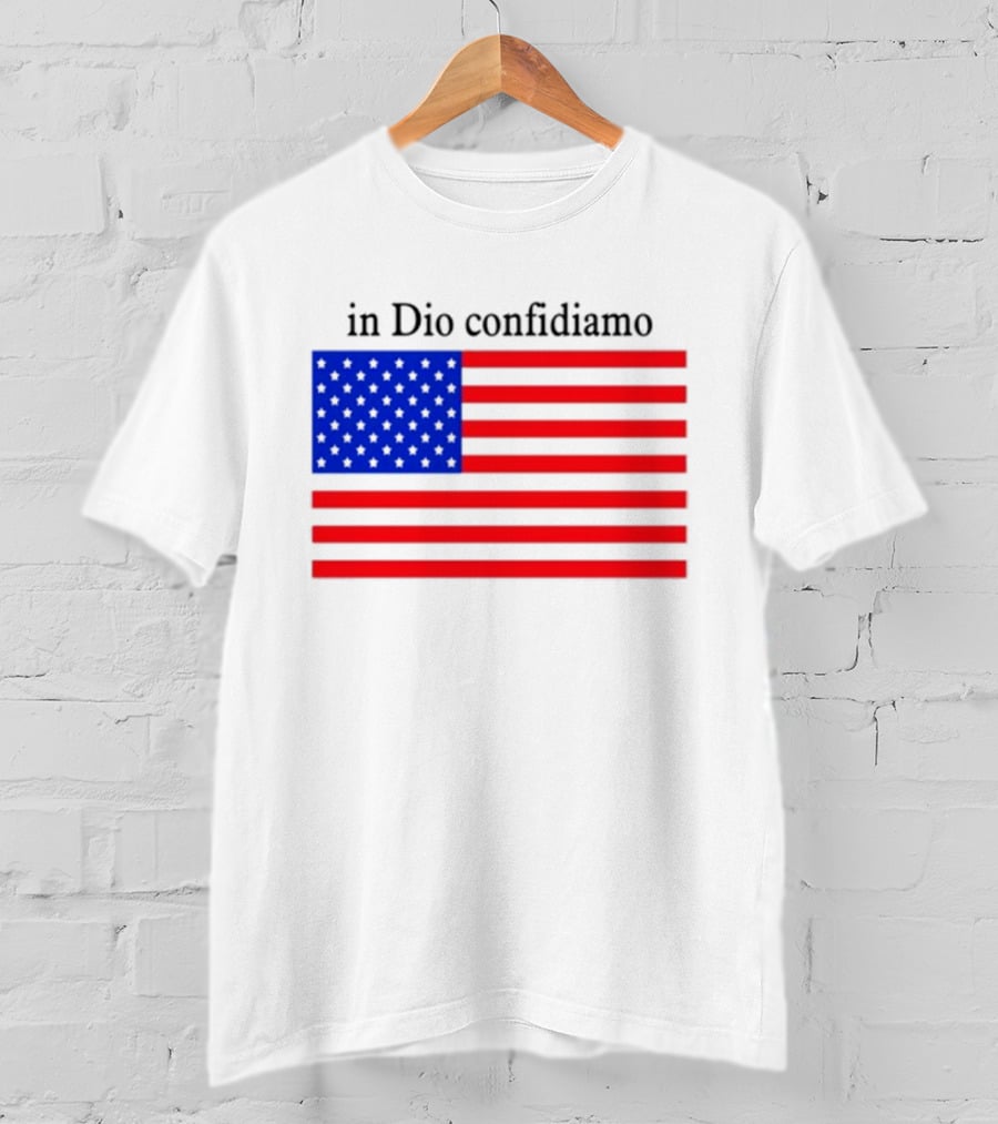 Eric Adams Wearing In Dio Confidiamo T-Shirt