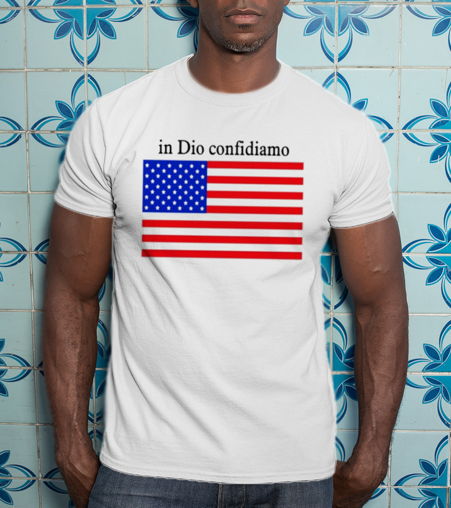 Eric Adams Wearing In Dio Confidiamo T-Shirt