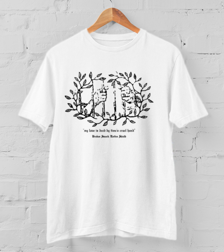 Fantasy Initiative My Love Is Dead By Time's Cruel Hand Skull And Flowers T-Shirt