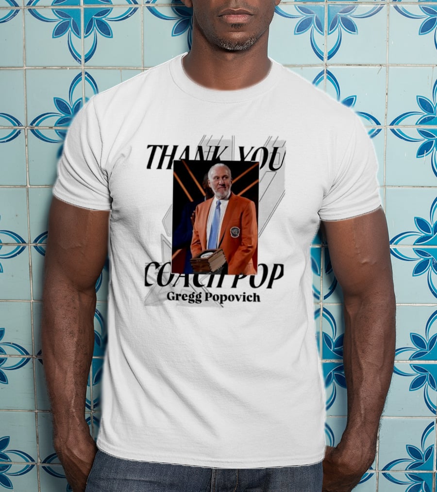 "Gregg Popovich Thank You Coach Pop Legacy Moment Basketball Achievement" T-Shirt