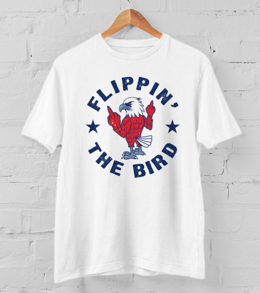 Flippin' The Bird Patriotic Eagle Middle Finger T-Shirt