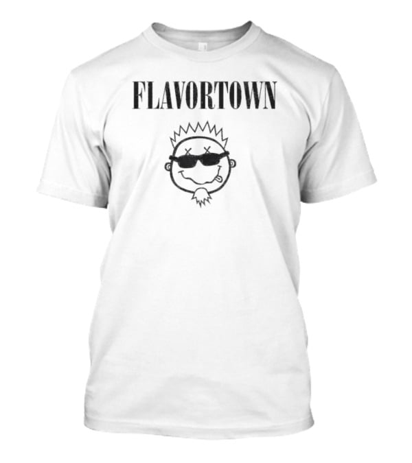 Flavortown Guy Fieri Smells Like Flavor With Sunglasses Pizza Icon T-Shirt