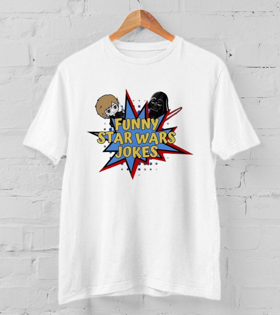 Funny Star Wars Jokes Comic Style With Iconic Characters T-Shirt