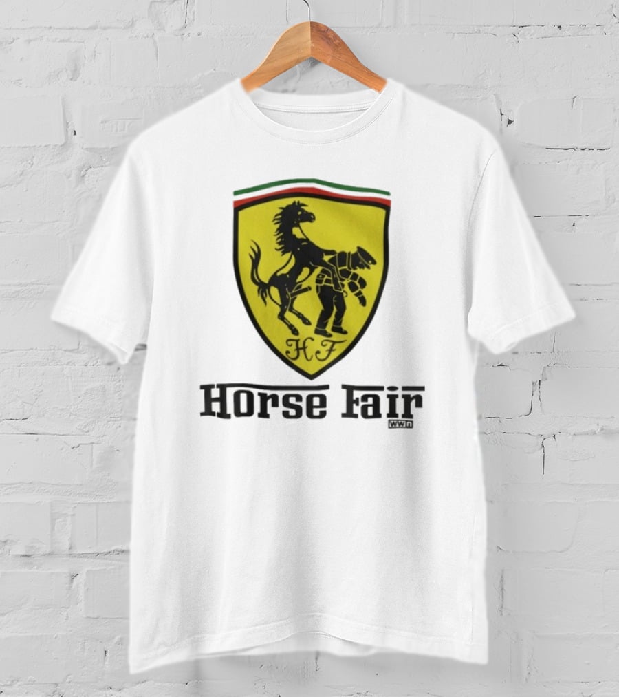 Horse Fair Waterford Whispers HF Shield With Horse And Man T-Shirt